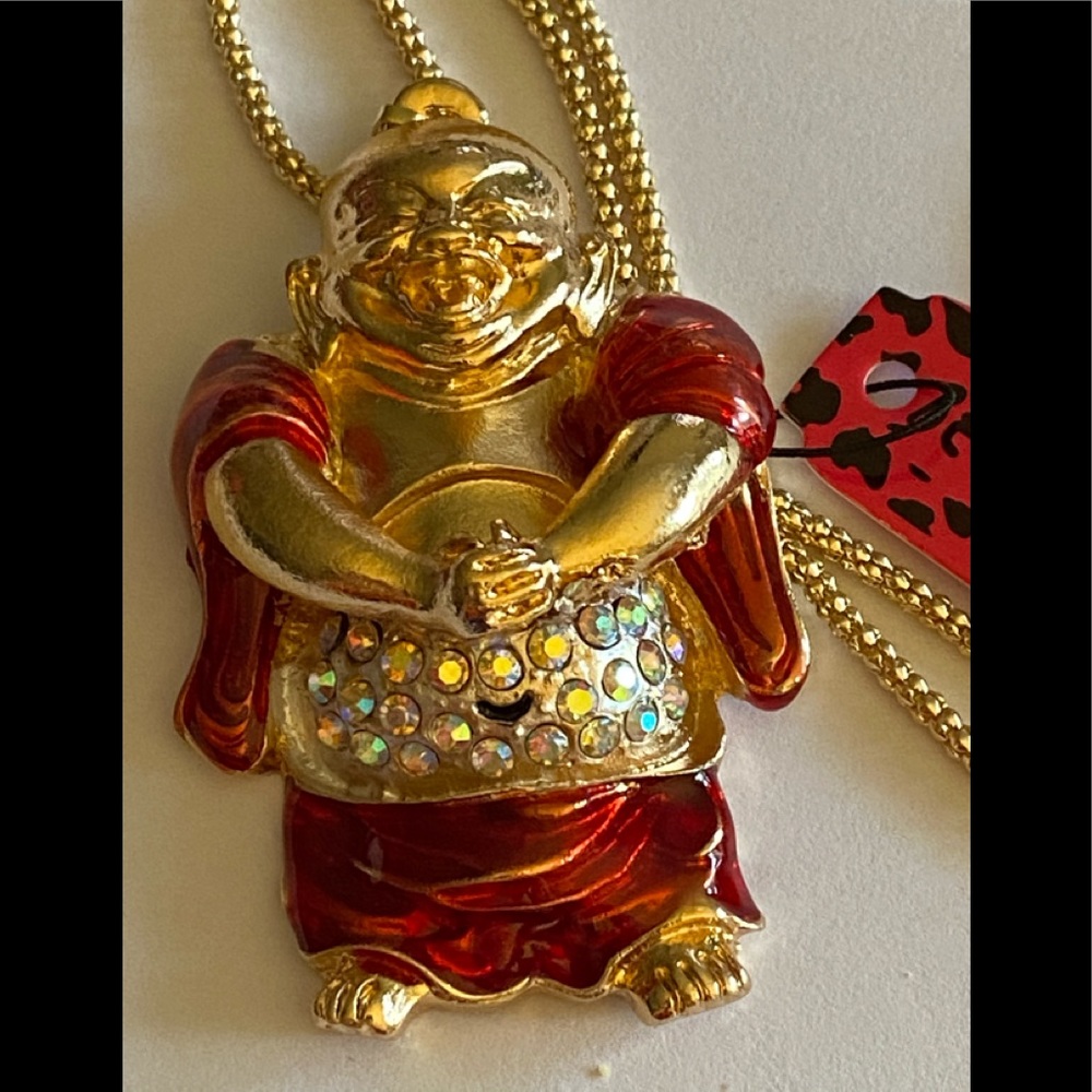 Betsey Johnson Buddha Necklace new